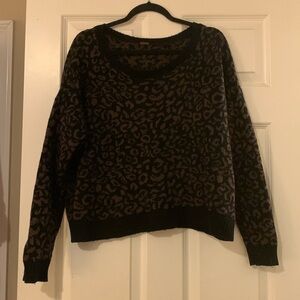 Free People Leopard Print Sweater